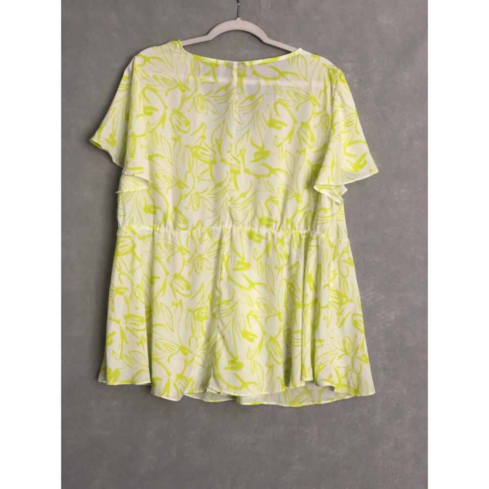 Torrid Flutter Sleeve Top Georgette Twist Surplice Women's Size 2 (18/20) - Picture 5 of 7
